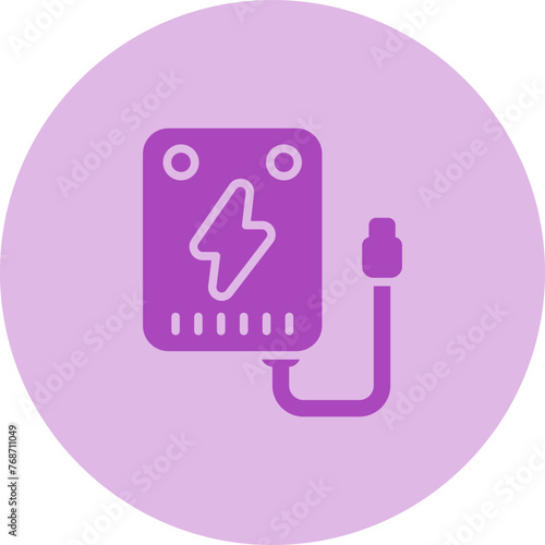 Portable charger Vector Icon