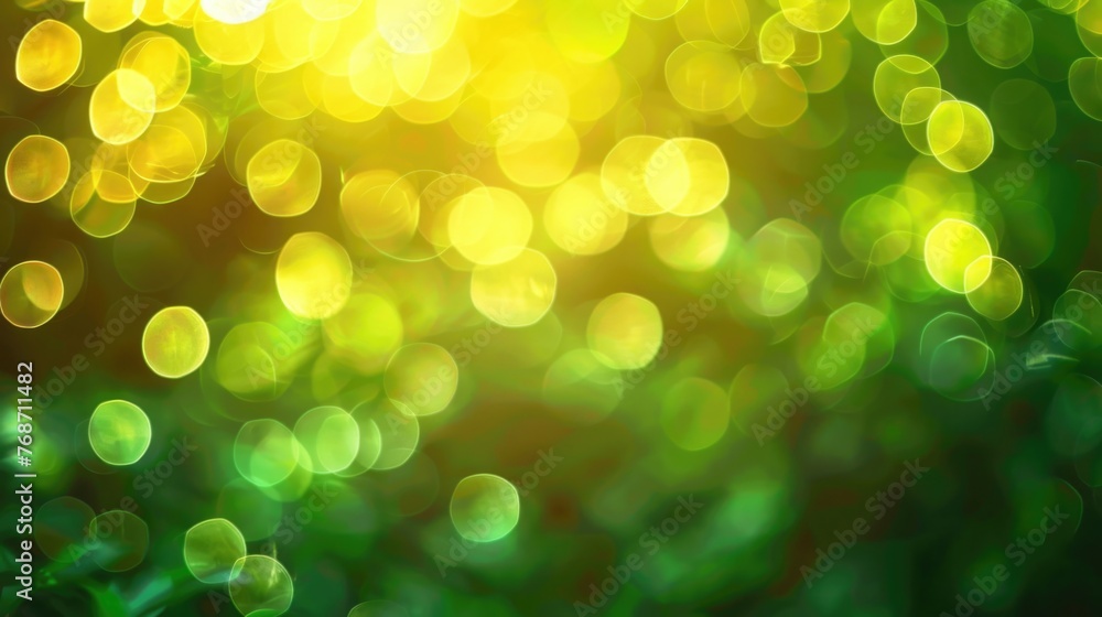 Obraz premium Soft green glowing light dots background