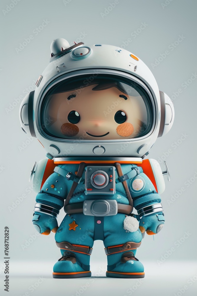A cartoon baby astronaut with a camera in his hand. A cartoon baby astronaut with a camera in his hand.
