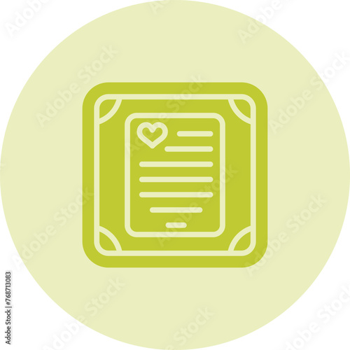 Love poem in a frame Vector Icon
