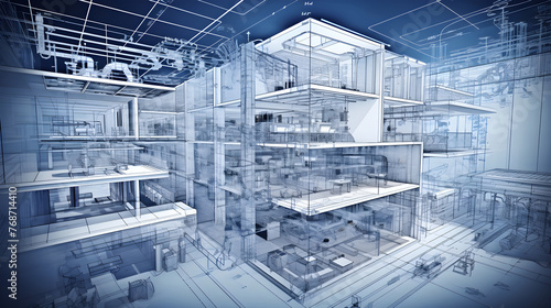 Detailed 3D Blueprint & Schematic Designs in Architectural Engineering