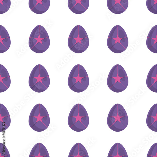 Illustration on theme seamless celebration holiday Easter with hunt colorful bright eggs