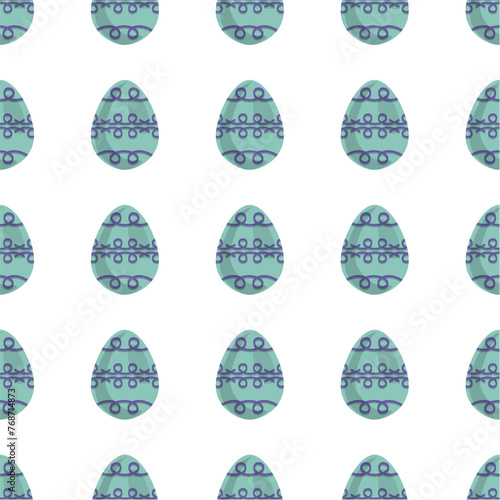 Illustration on theme seamless celebration holiday Easter with hunt colorful bright eggs