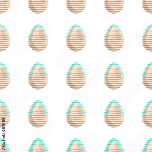 Illustration on theme seamless celebration holiday Easter with hunt colorful bright eggs
