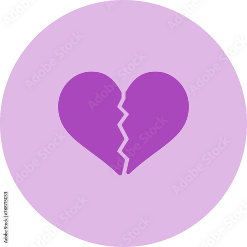 Broken Heart Vector Icon