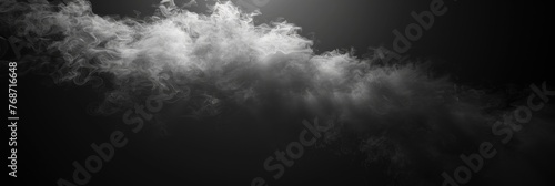 Dramatic Fog and Smoke on Black Background