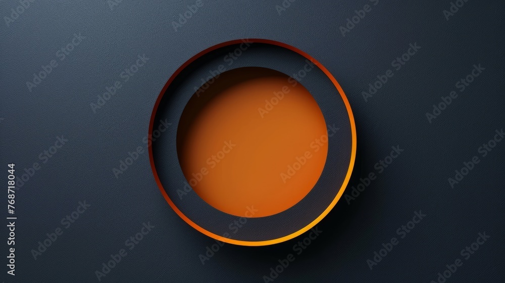 The solid orange circle stands out against the minimalist dark blue background in the top view. Simple yet eye-catching and modern elements. This makes it suitable for a variety of designs. The solid orange circle stands out against the minimalist dark blue background in the top view. Simple yet eye-catching and modern elements. This makes it suitable for a variety of designs.