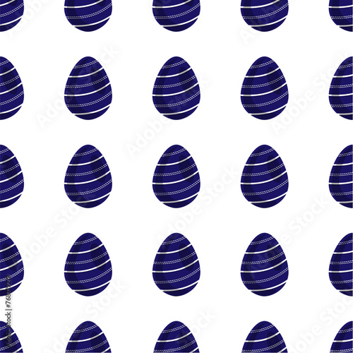 Illustration on theme seamless celebration holiday Easter with hunt colorful bright eggs