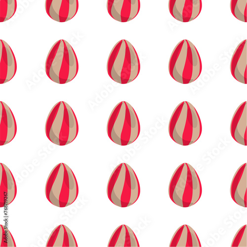 Illustration on theme seamless celebration holiday Easter with hunt colorful bright eggs