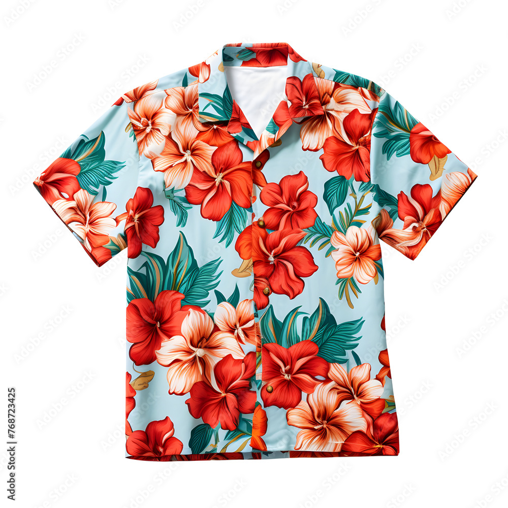 floral hawaiian shirt lies, png file of isolated cutout object on transparent background floral hawaiian shirt lies, png file of isolated cutout object on transparent background
