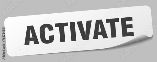 activate sticker. activate label