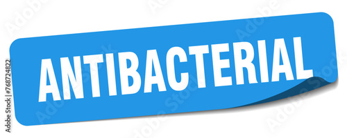 antibacterial sticker. antibacterial label