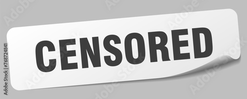censored sticker. censored label