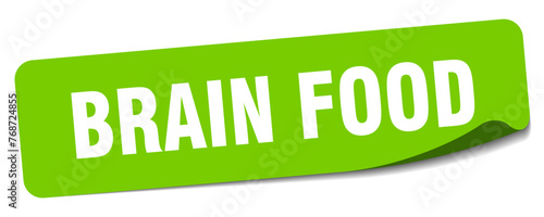 brain food sticker. brain food label