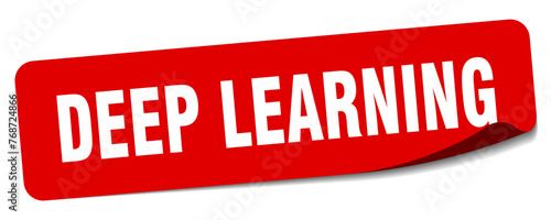 deep learning sticker. deep learning label