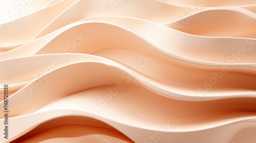  Soft, wavy white and light brown fabric patterned image