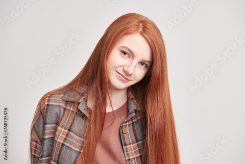 smiling ginger girl