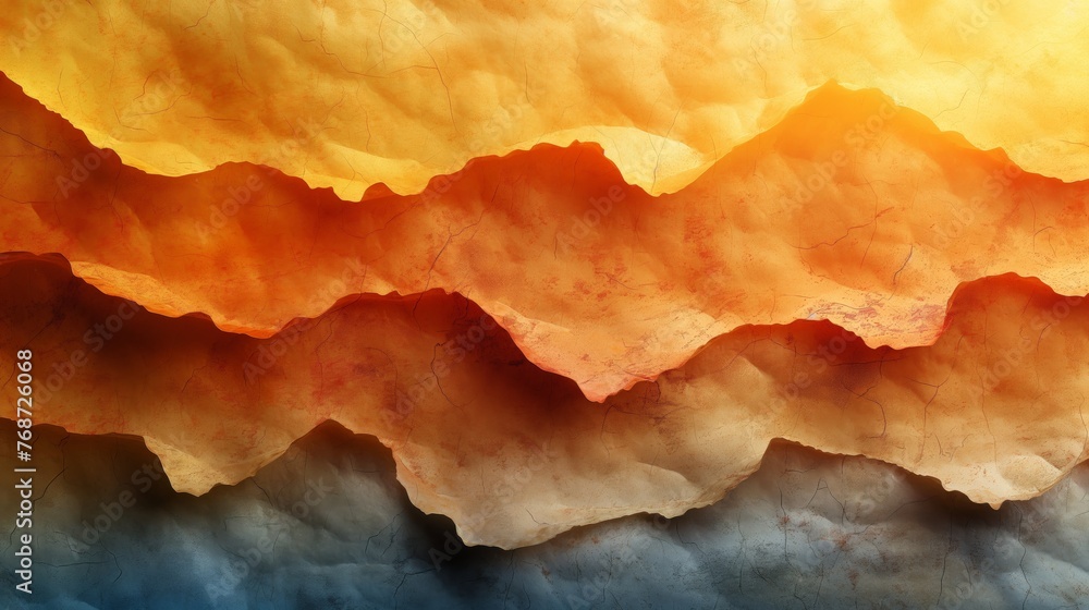 Golden light pale brown orange yellow peach beige abstract background. Geometric pattern shape. Line triangle polygon angle fold. Color gradient. Shadow. Matte. 3d effect. Rough grain grungy. Design Golden light pale brown orange yellow peach beige abstract background. Geometric pattern shape. Line triangle polygon angle fold. Color gradient. Shadow. Matte. 3d effect. Rough grain grungy. Design