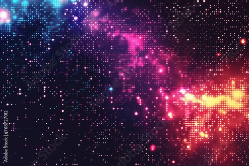 Abstract Pixelated Starfield