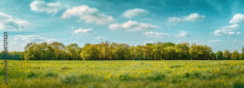 Beautiful blurred background of spring nature green grass