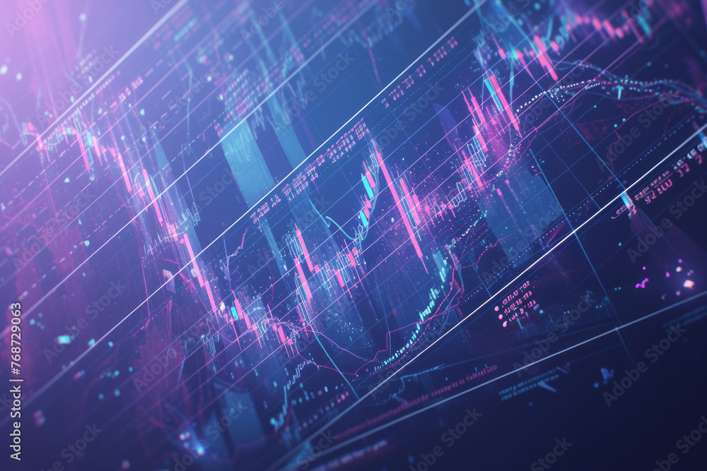 Obraz premium Abstract light and data visualization