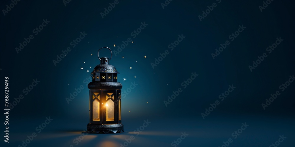 Ramadan Kareem background with arabic lantern