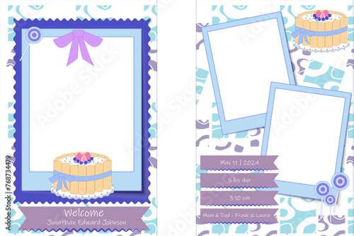 Cute Birth Announcement Template