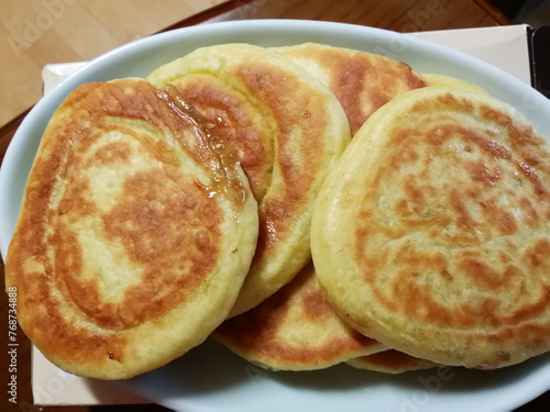 Delicious homemade hotteok, Korean snack