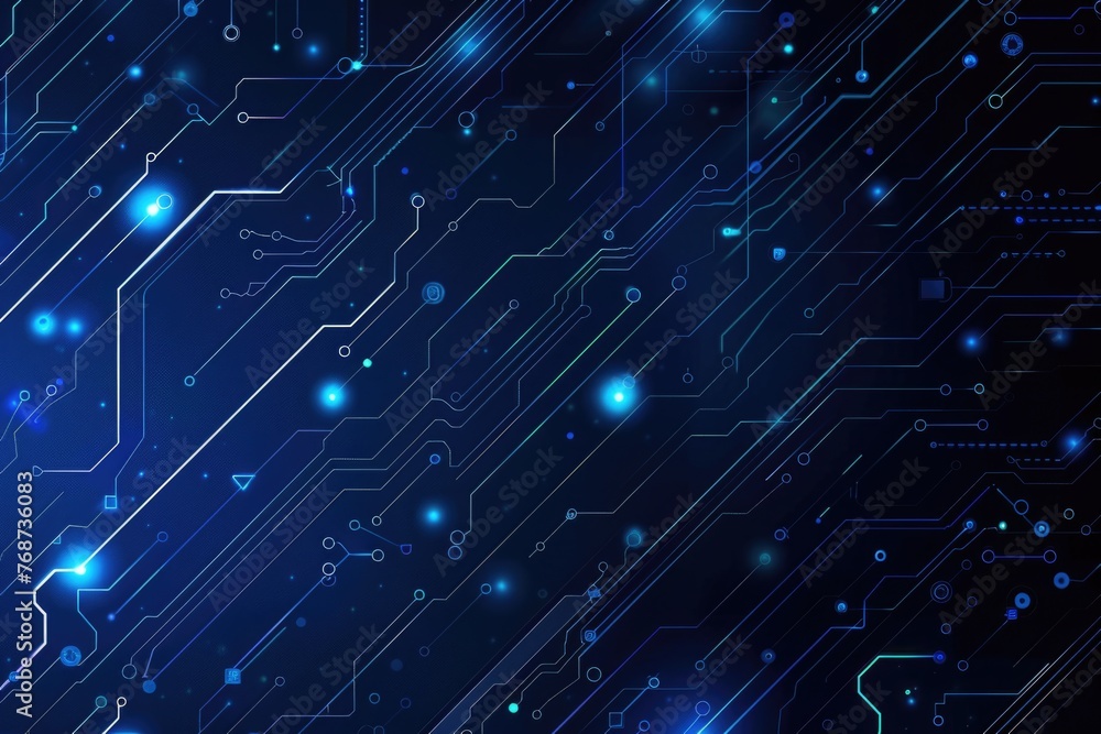 Futuristic Blue Technology Circuit Lines Wallpaper Futuristic Blue Technology Circuit Lines Wallpaper