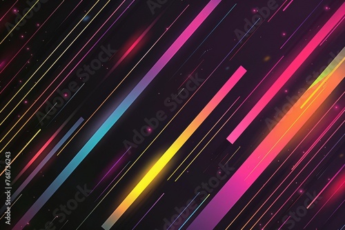 Abstract Neon Light Stripes Wallpaper