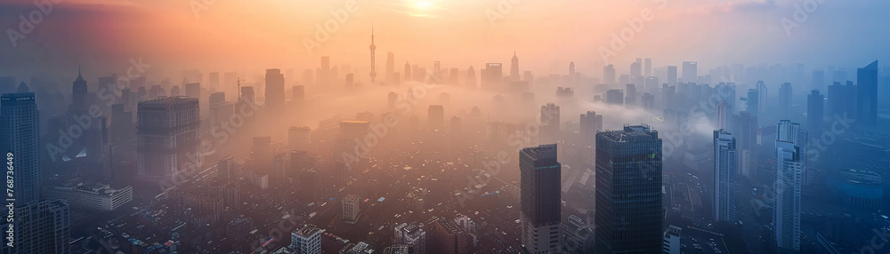 City life under the haze of PM 2.5, transformed by streamer-endorsed air purifying technology