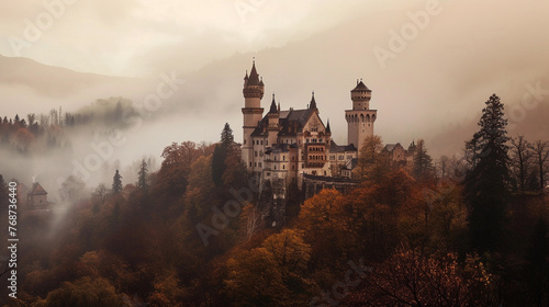 Autumnal Hues Enshroud a Majestic Castle © pavlofox