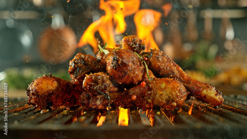 Close-up of tasty chicken l...