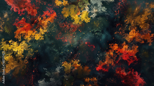 autumn season leaf falling background Generative AI