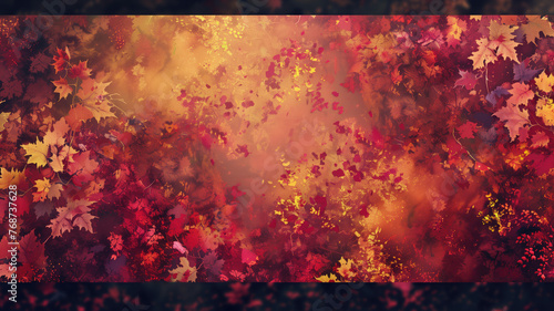 autumn season leaf falling background Generative AI photo