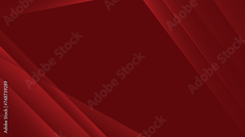 Geometric shape and white space in center. Abstract red background