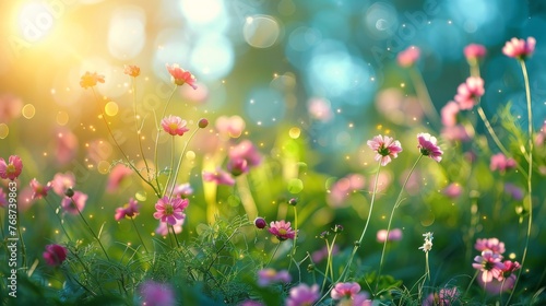 White Flowers Field Under Sunlight © yganko