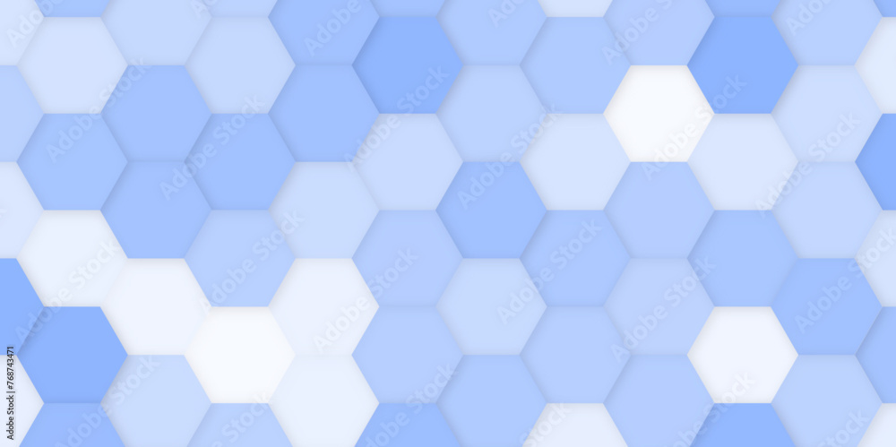 Abstract background for design. Abstract blue hexagon background for backdrop. Seamless pattern of the hexagonal image. Vector illustration