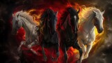 Galloping Steeds of the Apocalyptic Prophecy:Four Horsemen Embodying the Biblical Revelations
