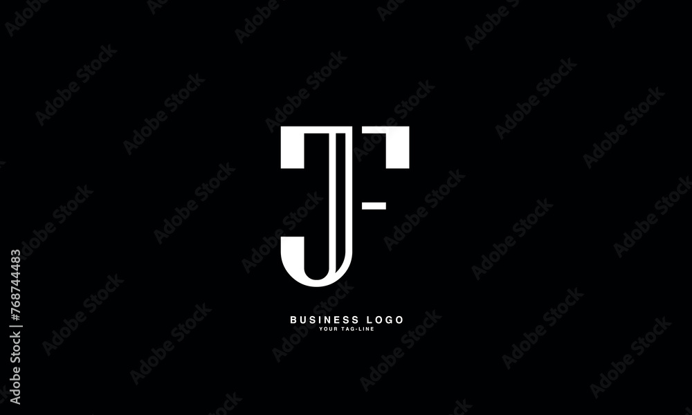 JF, FJ, J, F, Abstract Letters Logo Monogram JF, FJ, J, F, Abstract Letters Logo Monogram