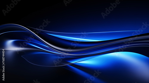 Modern concept of blue abstract shapes and smooth curved lines design. For websites and other applications.