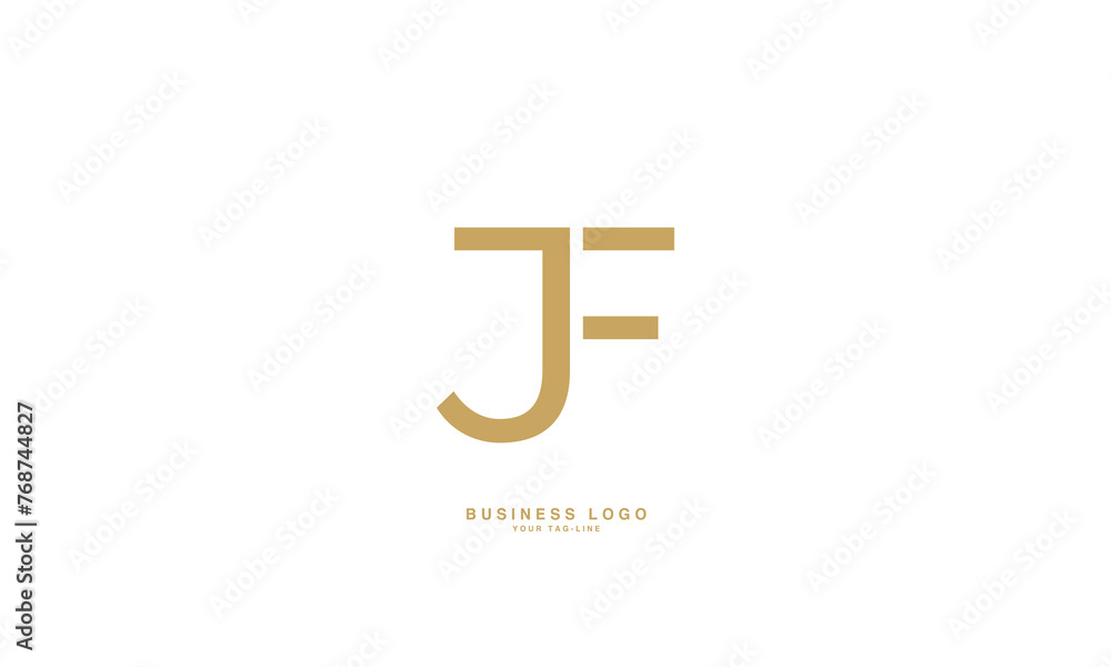 JF, FJ, J, F, Abstract Letters Logo Monogram JF, FJ, J, F, Abstract Letters Logo Monogram