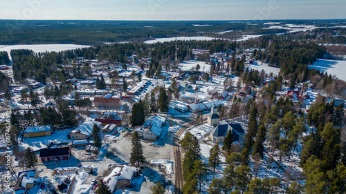 Paavola village in winter photo