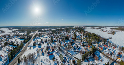 Paavola village in winter photo