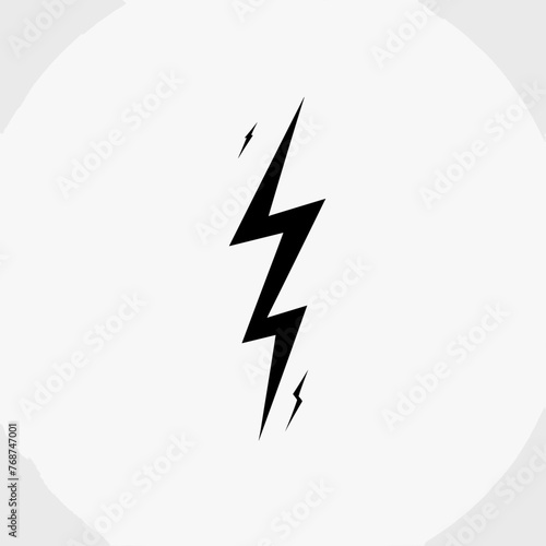 lightning bolt isolated on black