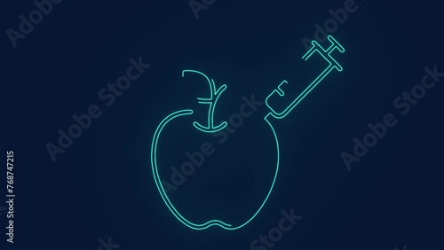 food adulteration with syringe in apple animation