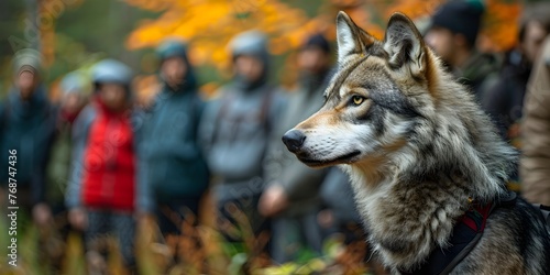 Wolves Hosting Wilderness and Pack Dynamics Seminars in Autumnal Forest