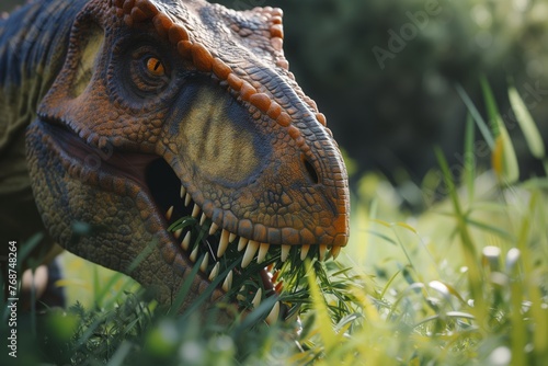A dinosaur chews grass © Сергей Косилко