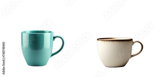 set of cup isolated on transparent background