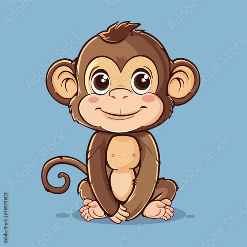 Cute monkey design cartoon vector illustration 